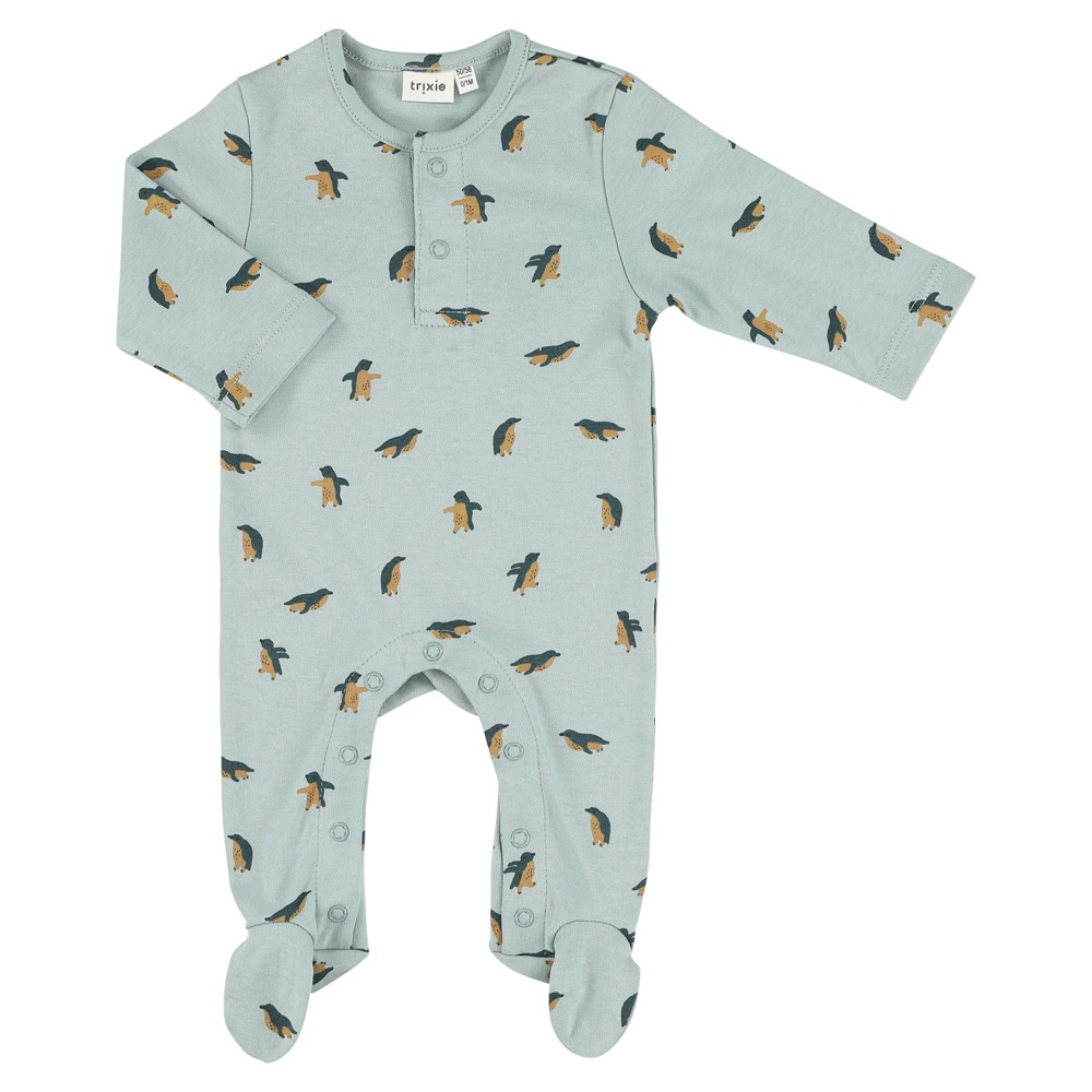 Onesie with feet - Peppy Penguins